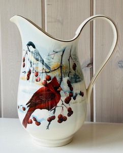 lot 50C image: SR - Lenox Winter Greetings Scenic Pitcher by Catherine McClung