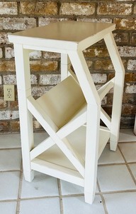 lot 55C image: SR - White Wooden Side Table