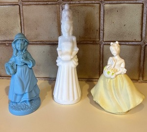 lot 78K image: SRFR - Set of 3 Vintage Lady Figural Avon Perfume Bottles