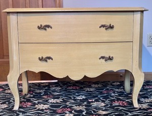 lot 66H image: UO - Tomlinson Vintage Two-Drawer Side Table