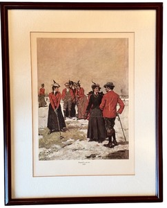 lot 96H image: LL - Framed Print Mixed Foursome 1900 by A.B. Keller
