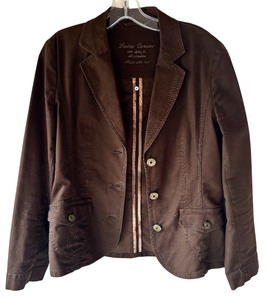 lot 108H image: SR - Luisa Cerano Womens Brown Blazer Jacket with Button Details