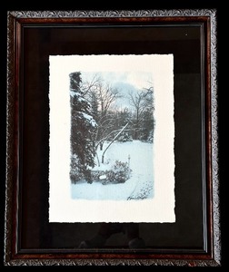 lot 115H image: FR - Framed Karin Croft Signed Winter Scene Artwork