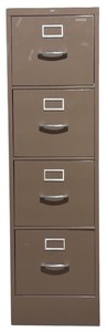 lot 317H image: LL - Sears Four Drawer Steel File Cabinet