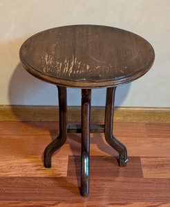 lot 169 image: LL -Vintage Wood Side Table with Surface Wear