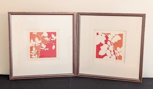 lot 170 image: DR - Pair of Framed Split Stem Art Prints by Art Evolution