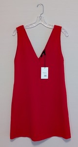 lot 173 image: UL - Theory Womens Bright Tomato V Shift Dress Size P