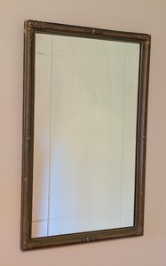 lot 198 image: UL - Ornate Vintage Framed Wall Mirror with Floral Detail