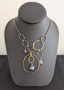 lot 206 image: DR - Alexis Bittar 19-Inch Mixed Metal Statement Necklace with Gem Accents