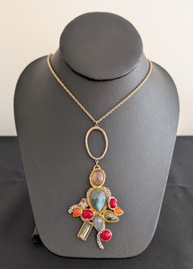 lot 210 image: DR - Alexis Bittar Statement Pendant Necklace with Mixed Stones