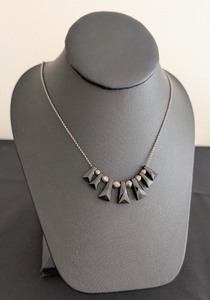 lot 214 image: DR - Chan Luu Sterling Silver Necklace with Black Faceted Beads