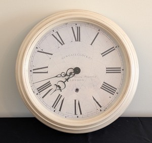 lot 277 image: DR - Newgate Clock Co. Large 19-Inch Wall Clock with Roman Numerals