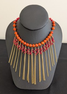 lot 285 image: DR - Chan Luu 16 inch Beaded Necklace with Gold-Tone Chains