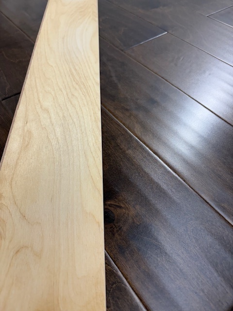 lot 185 image: 524 SF of Engineered Handscrapped Birch Hardwood Flooring 38th x 5 x RL - EWK