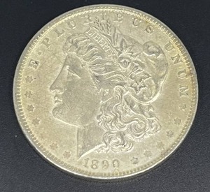 lot 10 image: 1890 Morgan Silver Dollar
