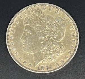 lot 15 image: 1891 Morgan Silver Dollar