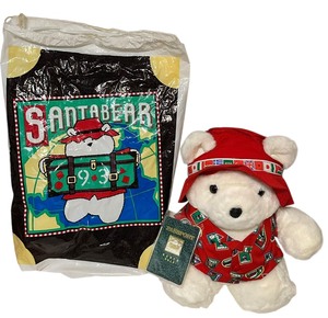 Vintage 1993 Santa Bear from Dayton Hudson World Traveler Santa Bear