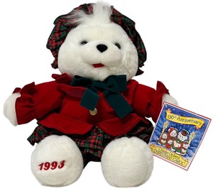 Vintage 1993 Kmart Christmas Teddy Bear Commemorating the 150th Anniversary of Charles Dickens A Christmas Carol