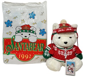 Vintage 1992 Dayton Hudson Santa Bear Plush Toy Music Santa Bear