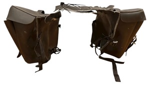 Milwaukee Leather SH57402ZB Black Medium Zip-Off PVC Throw Over Riveted Motorcycle Saddlebag
