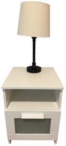 IKEA BRIMNES Nightstand with Lamp