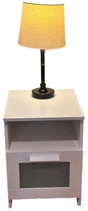 IKEA BRIMNES Nightstand with Lamp