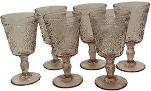 Fortessa Debutante Pink Water Goblets - Qty 6  5.5 tall, 2 78D  BOX 22