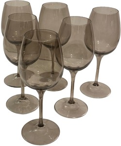 Invino Wine Goblet-Grey Smoke - Qty 6  9 tall, 2D  BOX 22