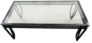 Ashley Furniture Black Glass Coffee Table 48 X 24 X 17 34