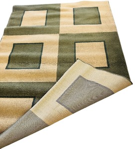 RUG Mahdavis Geo Taupe Area Rug featuring 100% Heat-Set Poly Propylene Fibers  88 X 61