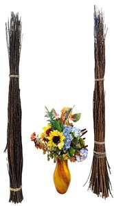 Floral Home Decor Bundle  Vase, Flowers, Twigs