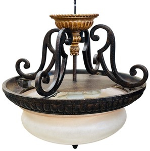 Antique Lamp Bowl 15 X 5  Hangs 17