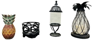 Pineapple Candle Home Decor Bundle - Qty 4