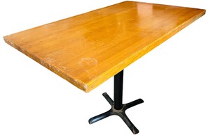 Heavy Wooden Restaurant Table on Heavy Duty BaseLegs 23.5x 29.5