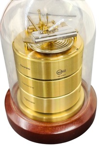 BARIGO Germany Brass Aneroid Barometer Under Dome Approx. 6.5 tall x 4.5 diameter (base)