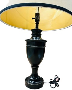 Robert Abbey Annika  Black Table Lamp with a BeigeBlack Trim Shade L02