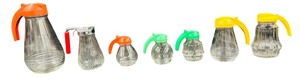 Vintage-Style Glass Syrup Dispensers Bundle - Qty 7