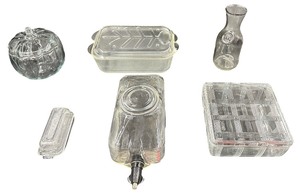 Vintage Federal Glass Refrigerator Glassware Bundle - Qty 6 pcs
