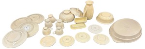 Vintage Mixed FIESTA Dishware Bundle - Qty 19 Pcs  CreamBeige