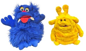 Puppet Bundle - Qty 2  RARE 1987 Vintage Dak Yangjee Furbles Blue Plush Monster 15 Hand Puppet  1986 WorldOfWonder Teddy Ruxpin Anything This Puppet