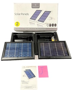 WASSERSTEIN Solar Panel for ARLO ULTRA 2, PRO 3, PRO 4 BLACK 2 PACK (J)