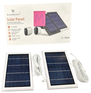WASSERSTEIN Solar Panel ONLY for ARLO, ARLO PRO 3  WHITE  Qty 2 Pack  (M)