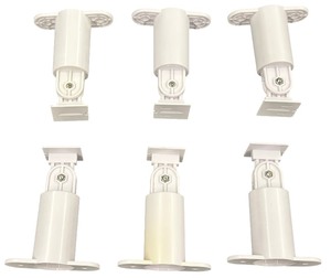 ARLO or RING Mounting Brackets, No Screws - WHITE Qty 6 (N)