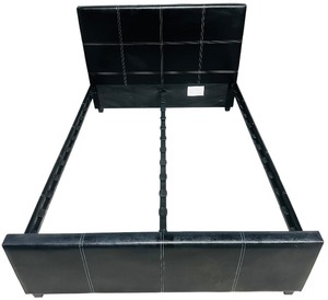 FullDouble Bed  Gently Used, No Rips, Tears Or Stains  Black Platform Slatted Bed Frame Set