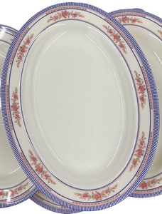 ROSE Melamine by Thunder Group  10 X 7 12 X 1 14 Oval Serving Platters - Qty ONE DOZEN (B2)