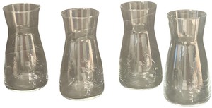 Clear Glass CarafesDecanters - Qty 4  8 tall, 3.25D