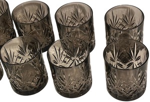 Melodia Smoke Old Fashioned Glasses - Qty 12  3 58 tall, 3.25D