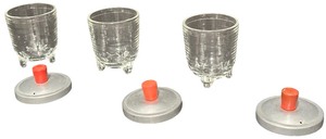 Vintage 1930s McKee Glasbake Egg Coddlers - Qty 3