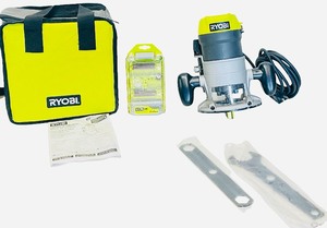 Ryobi R163G 8.5 Amp 1-12 Peak HP Fixed Base Corded Router with Ryobi 29-piece Sanding and Polishing Kit, Model A90AS29