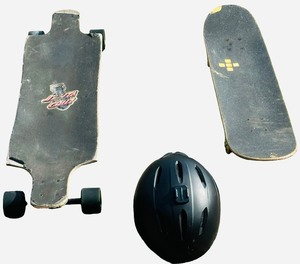 Skateboard, Long Board and Helmet Size Large Bundle - Qty 3